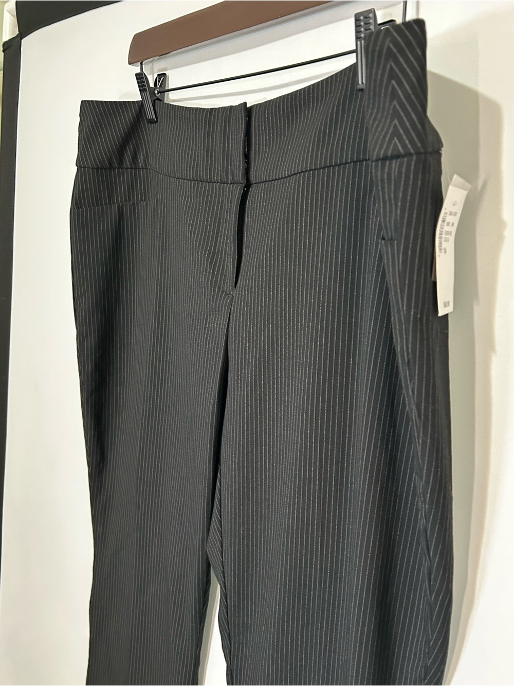 NWT Ricki’s Curvy Fit Black Pinstripe Bootcut Dress Pants 14 Long - Picture 3 of 9